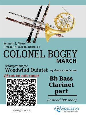cover image of Bb Bass Clarinet (instead Bassoon) part of "Colonel Bogey" for Woodwind Quintet